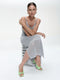 Knit Viscose lurex Dress E23107R | Silver