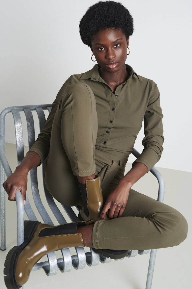 Jumpsuit Diana Easy Wear Technical Jersey | Army