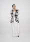 Esra silk skirt whit lace trim | White