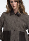 Isolde wool blend pocket blazer | Brown