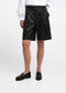 Sola eco leather bermuda shorts | Black