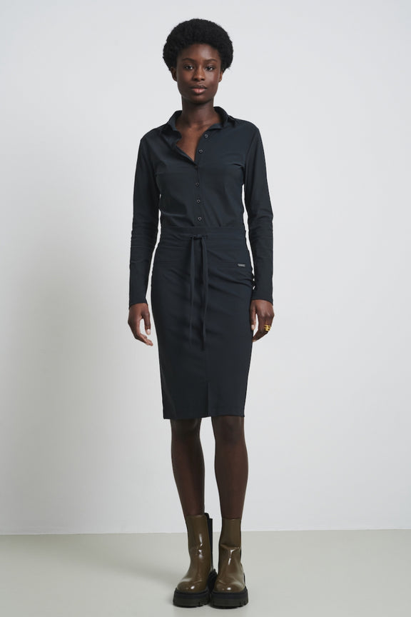 Skirt Kate Easy Wear Technical Jersey | Grigio Notte