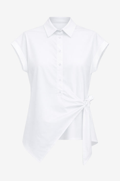 Aston blouse technical jersey | White