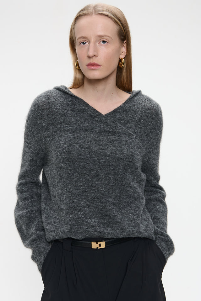 Hoodie pullover H22167 | Grey Melange