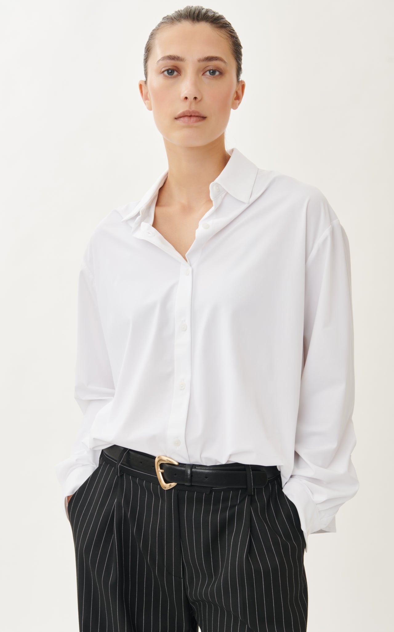 Avine Blouse Technical Jersey | White