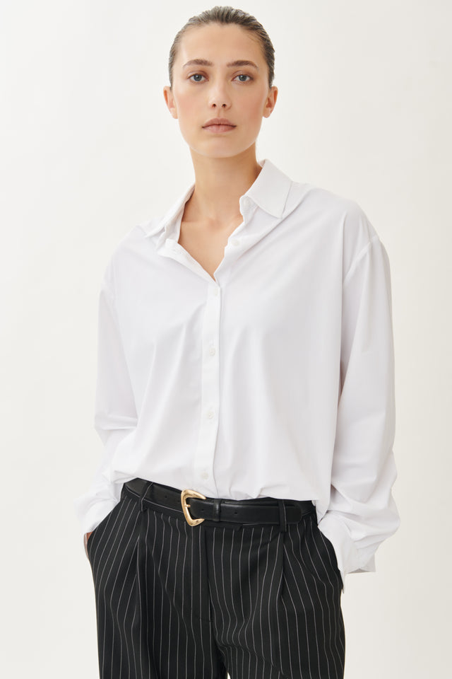 Avine Blouse Technical Jersey | White
