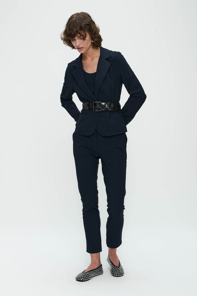 Atina Blazer Technical Jersey | Blue
