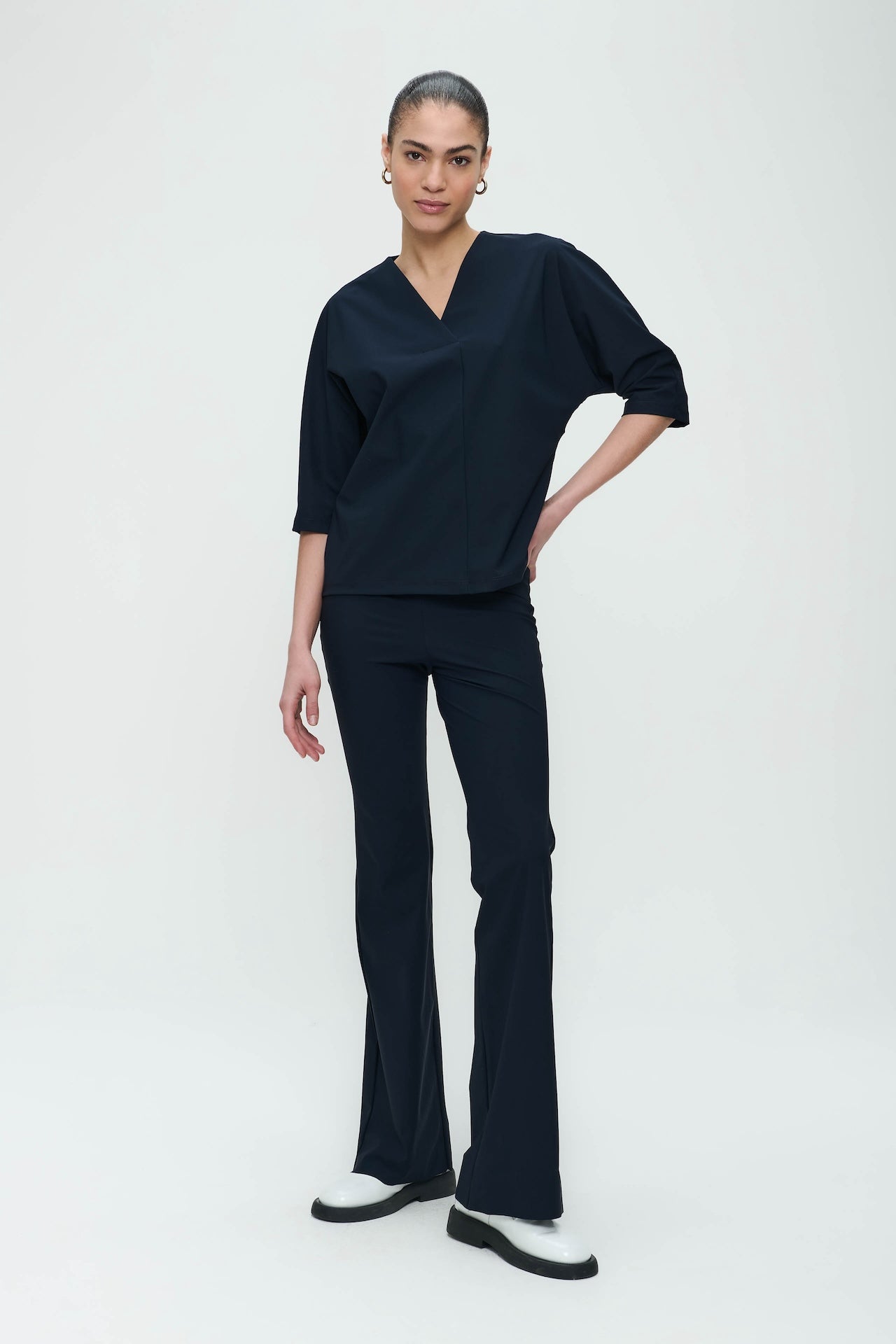 Pants Eliya easy wear flair Technical Jersey | Blue