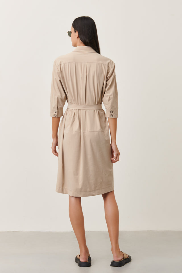 Ramona Dress Technical Jersey | Sand