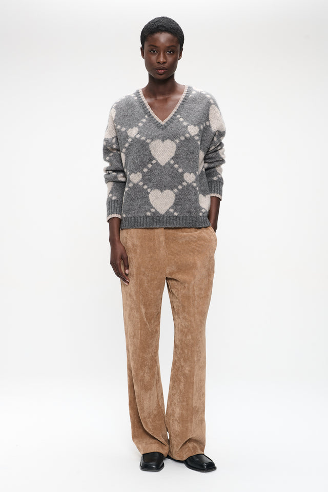 Hearts Pullover H23379 | Grey