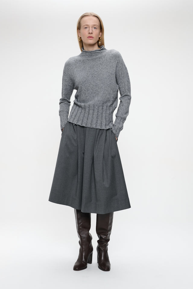 Pullover viscose NB2275 | Dark Grey Melange