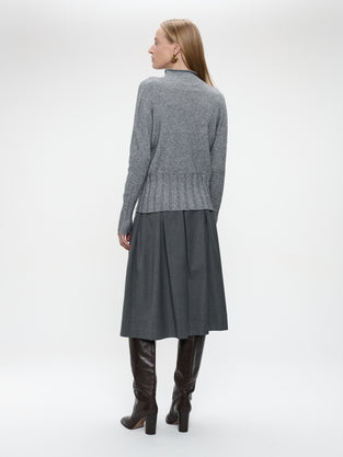 Pullover viscose NB2275 | Dark Grey Melange