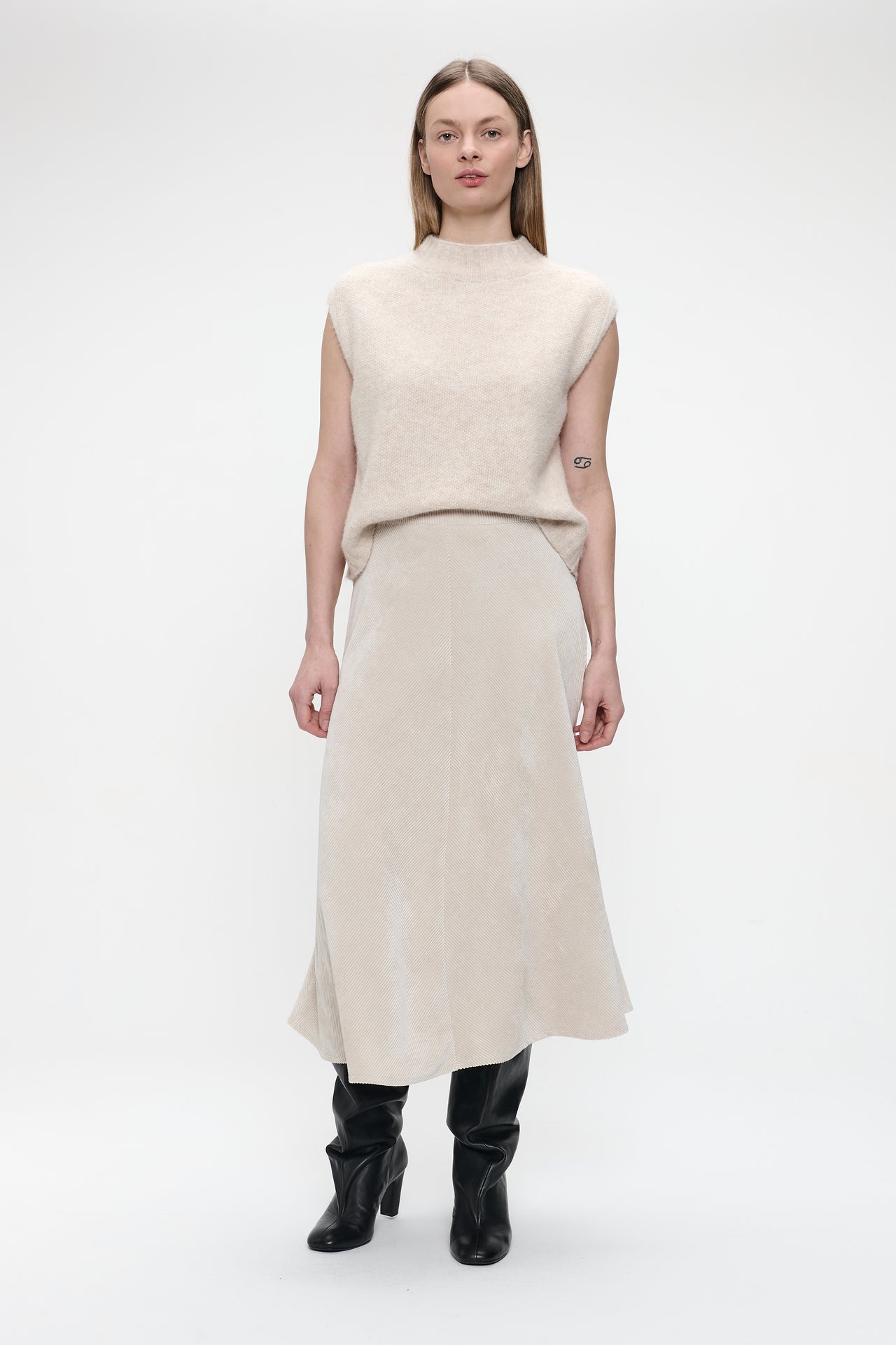 Alpaca Vest H24179 | Ecru