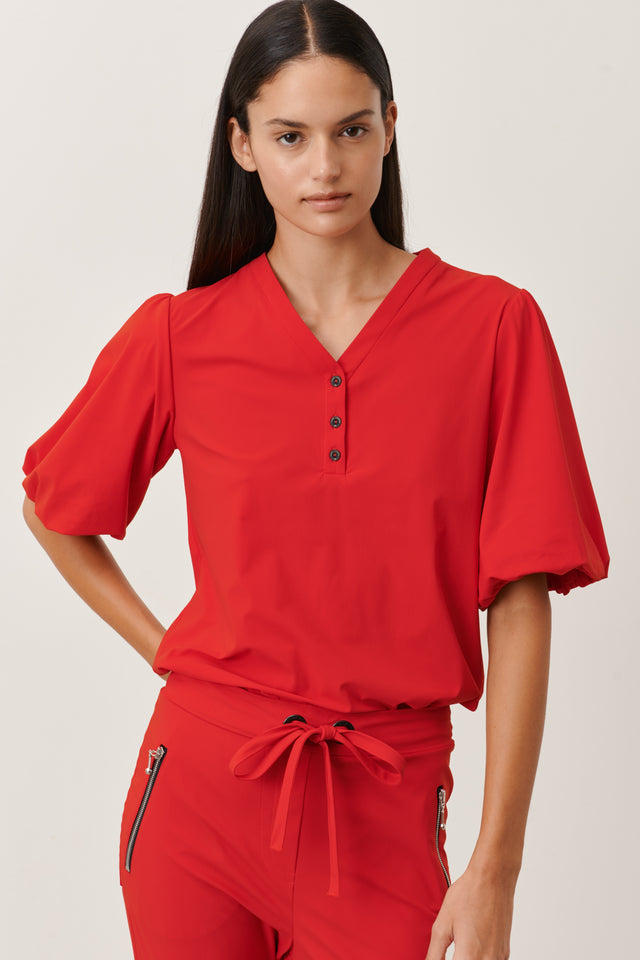 Ava Top Technical Jersey | Red