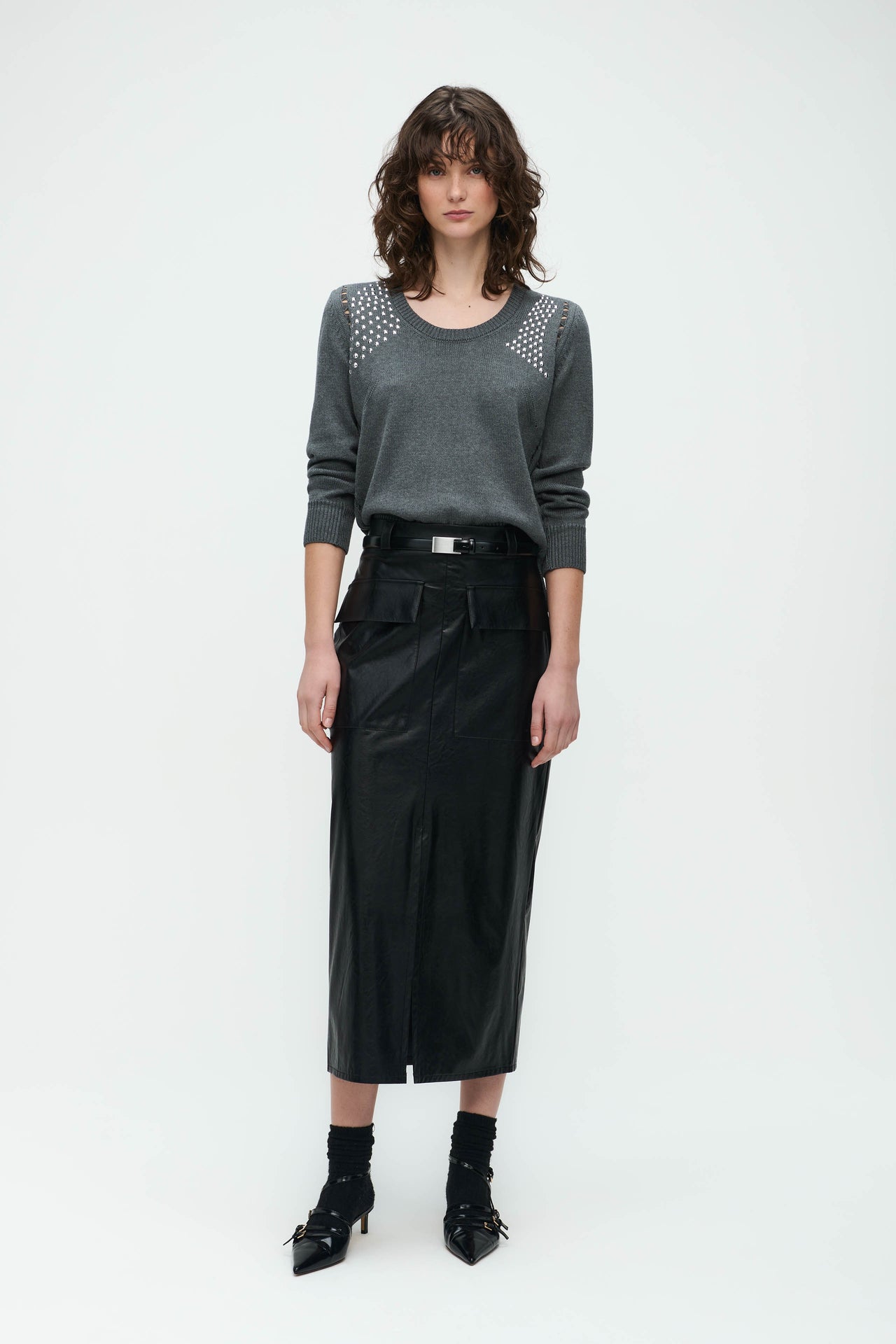 Pullover Mettal Eyelets | Grey