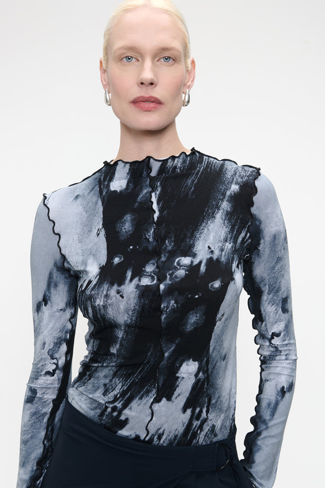 Janette allover print top | Allover