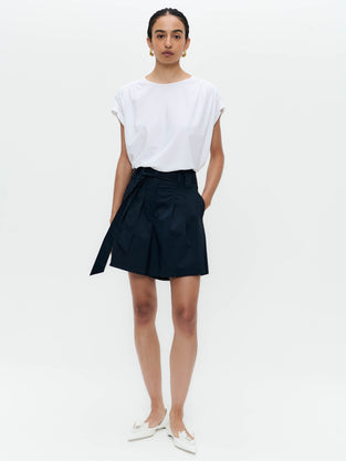 Yana cotton mix shorts | Blue