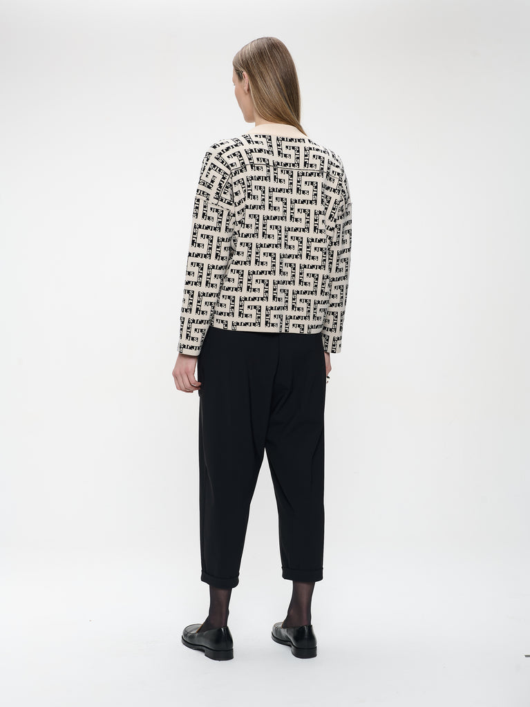 Baker logo pullover | White Black