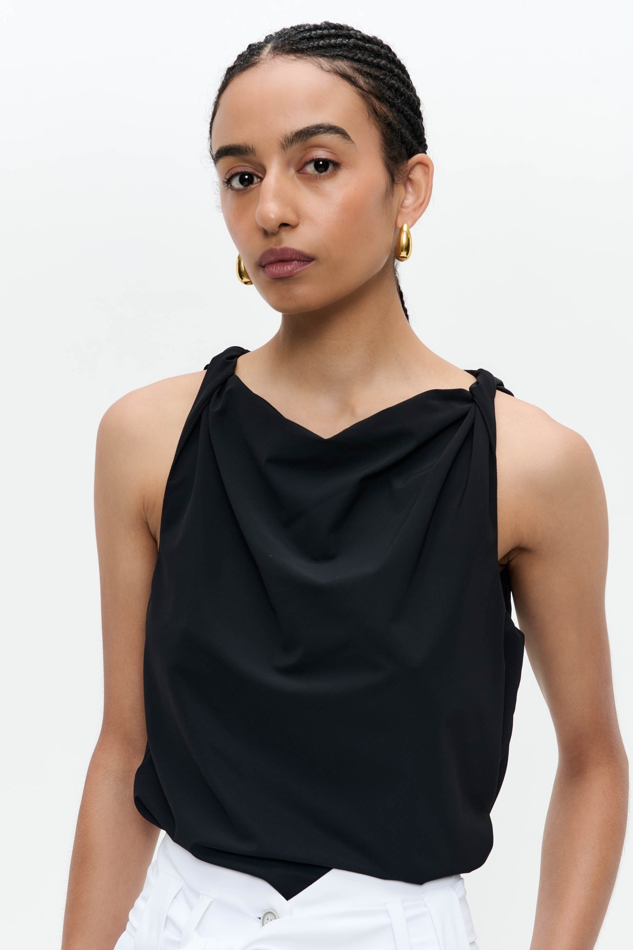Marika strech technical jersey top | Black