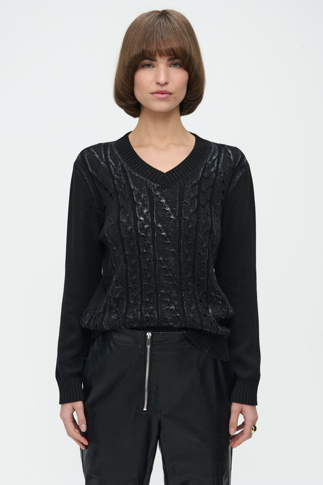 Print Pullover | Black