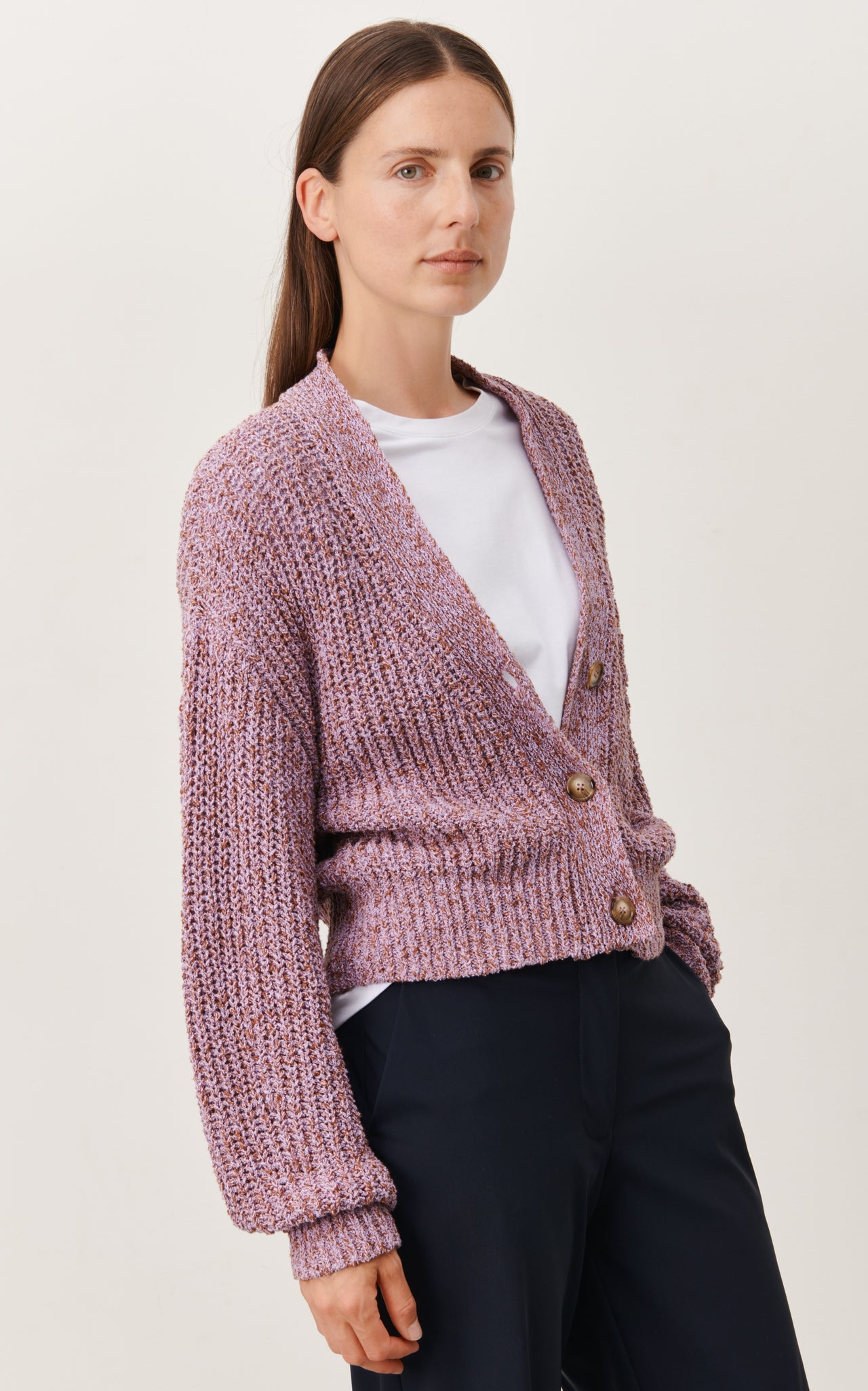 Moss Cardi | Purple Melange