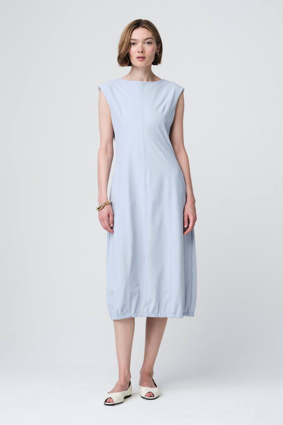 Ricarda structure tech jersey dress | Light Blue