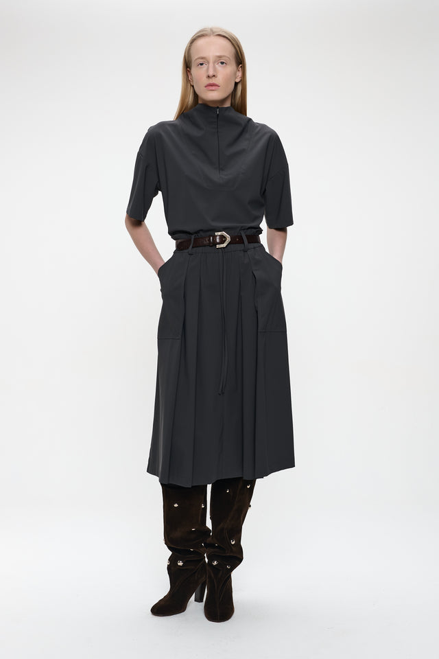 Leone blouse technical jersey | Grey