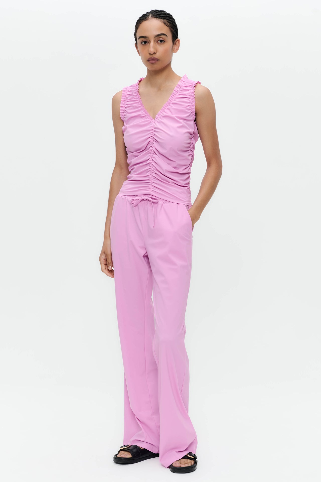 Carola structure technical jersey pants | Pink