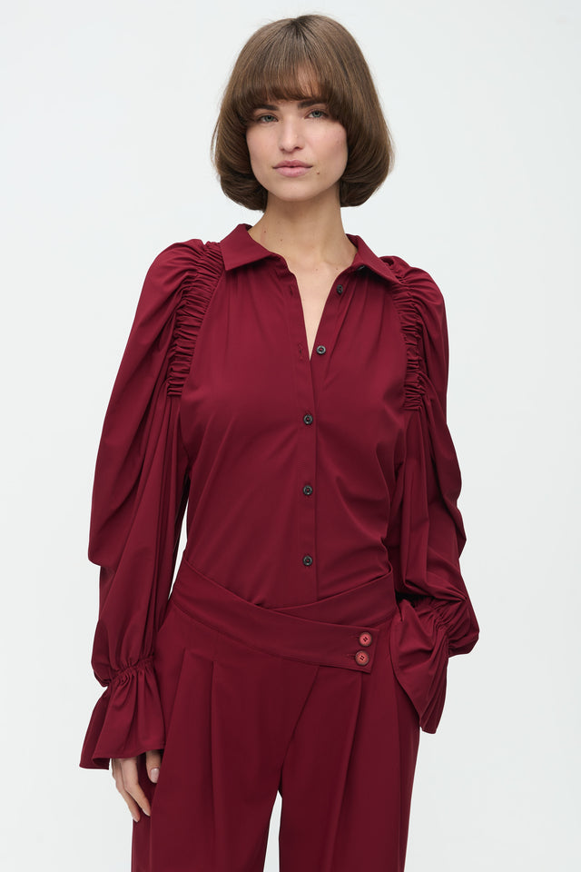Mima Blouse Technical Jersey | Amaranto