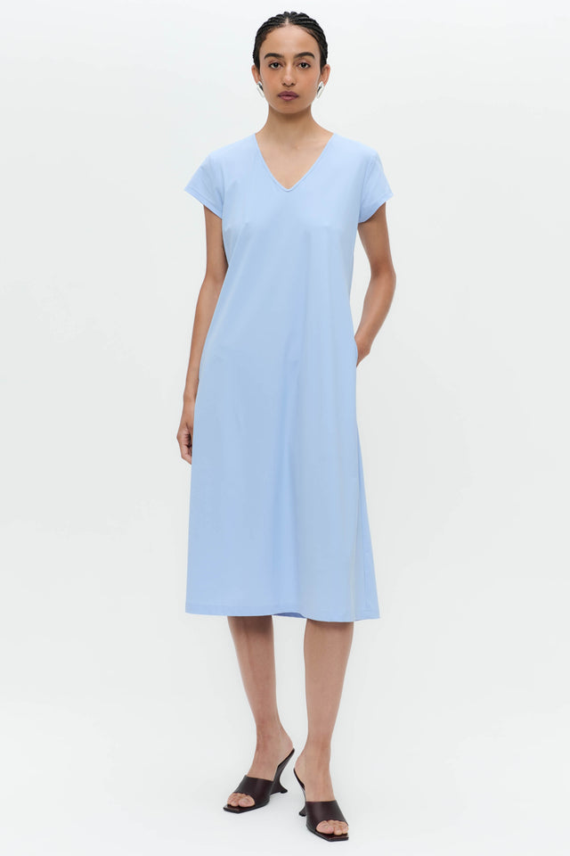 Fennela dress technical jersey | Mid Blue
