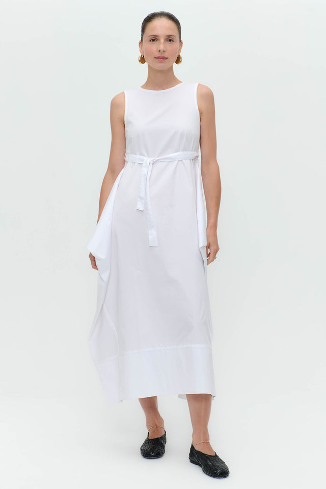 Poplin dress T747 | White
