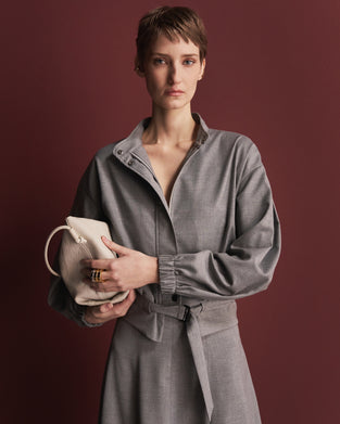 Ian viscose jacket | Light grey