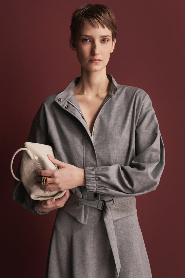 Ian viscose jacket | Light grey