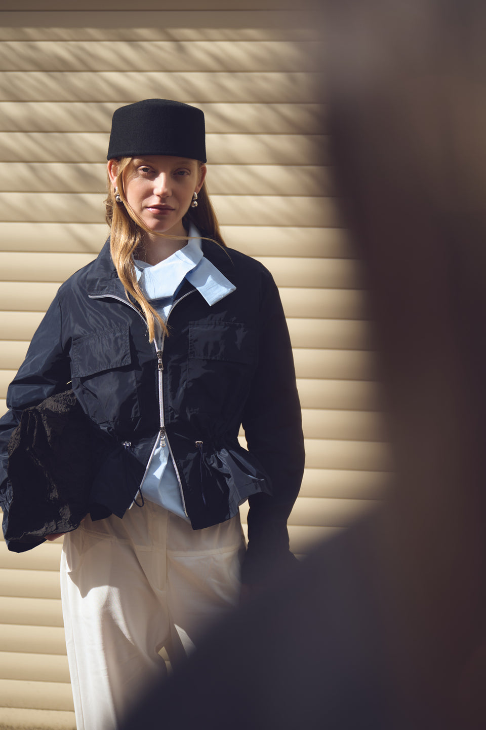 Manola taffeta jacket | Blue