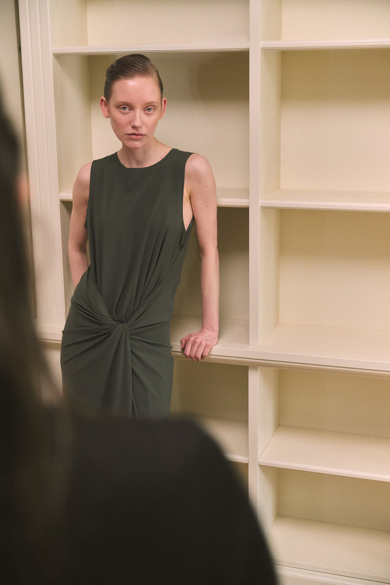 Isabel dress WS technical jersey | Army
