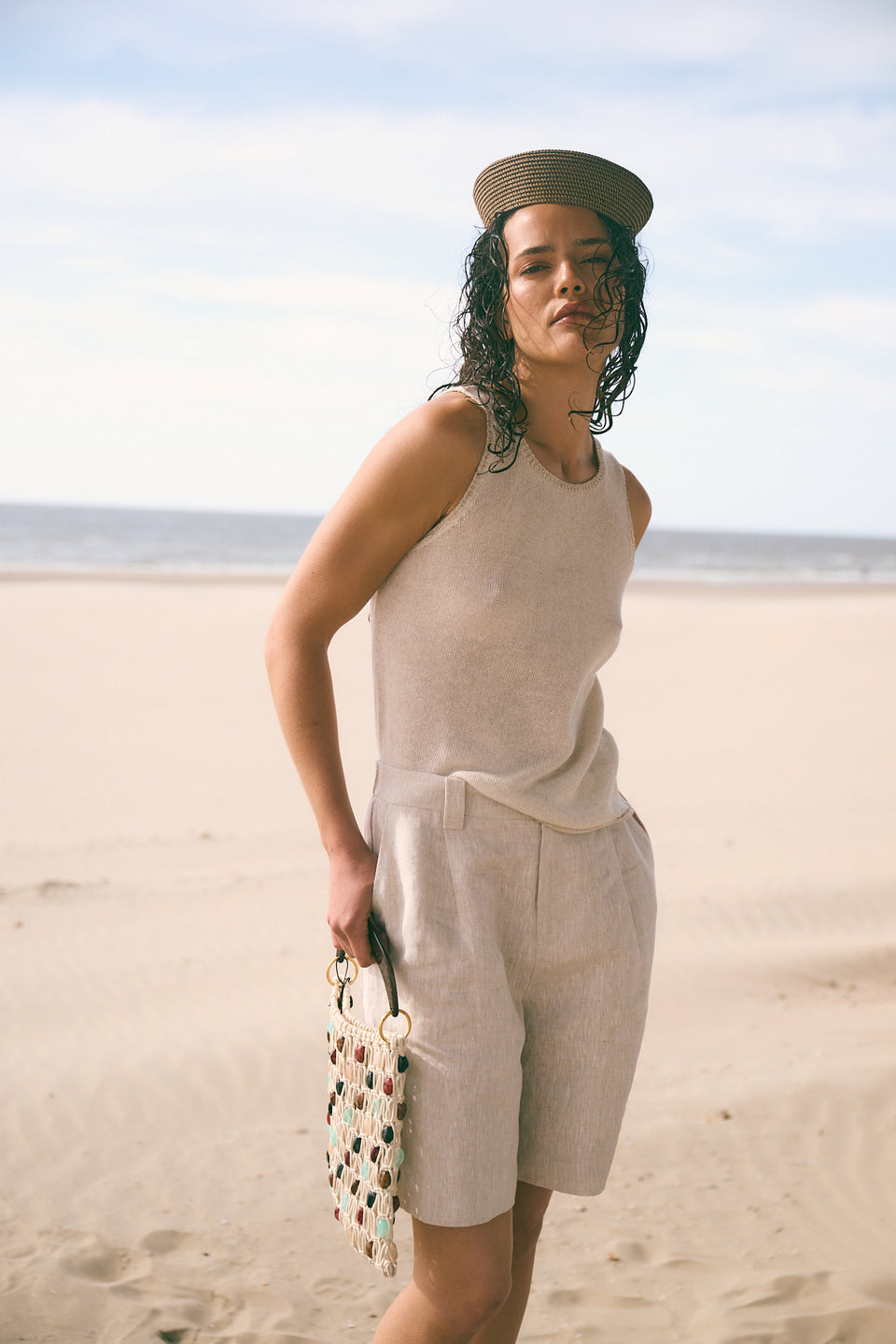Light viscose top 2000 | Ecru
