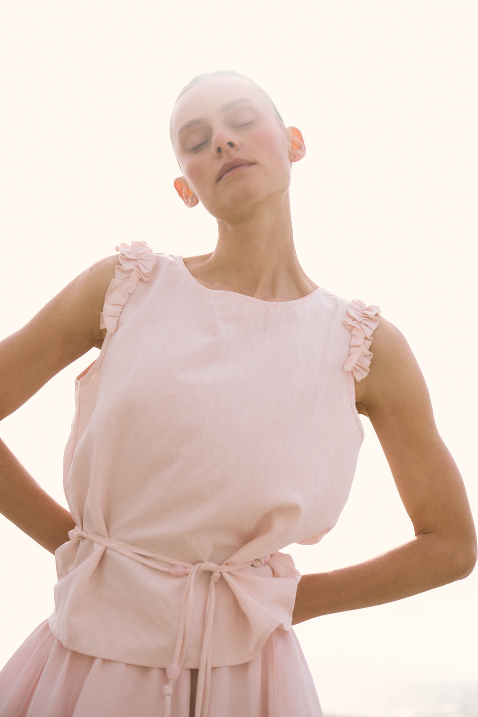 Masako viscose mix top | Pink