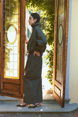 Blaze pleated bomber jacket | Army