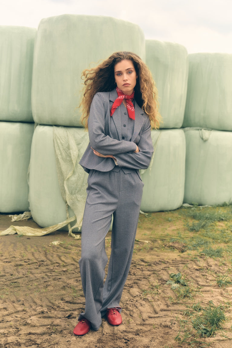 Теssa back knitted vest | Grey
