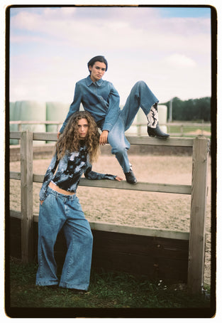Amaya hopcar loose jeans | Random Blue
