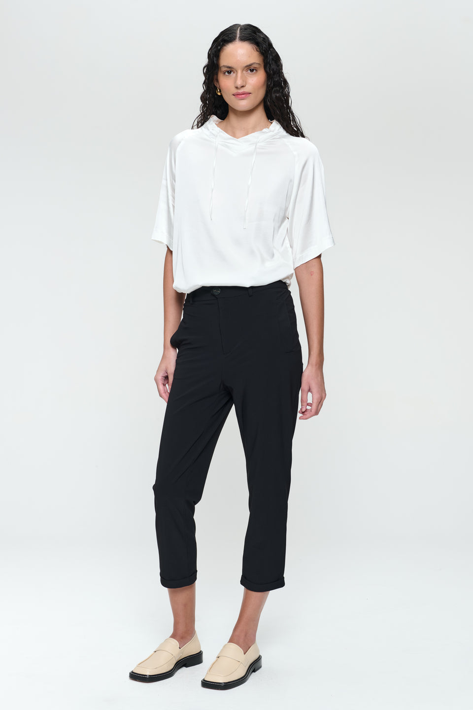 Gia stretch viscose top | Off White