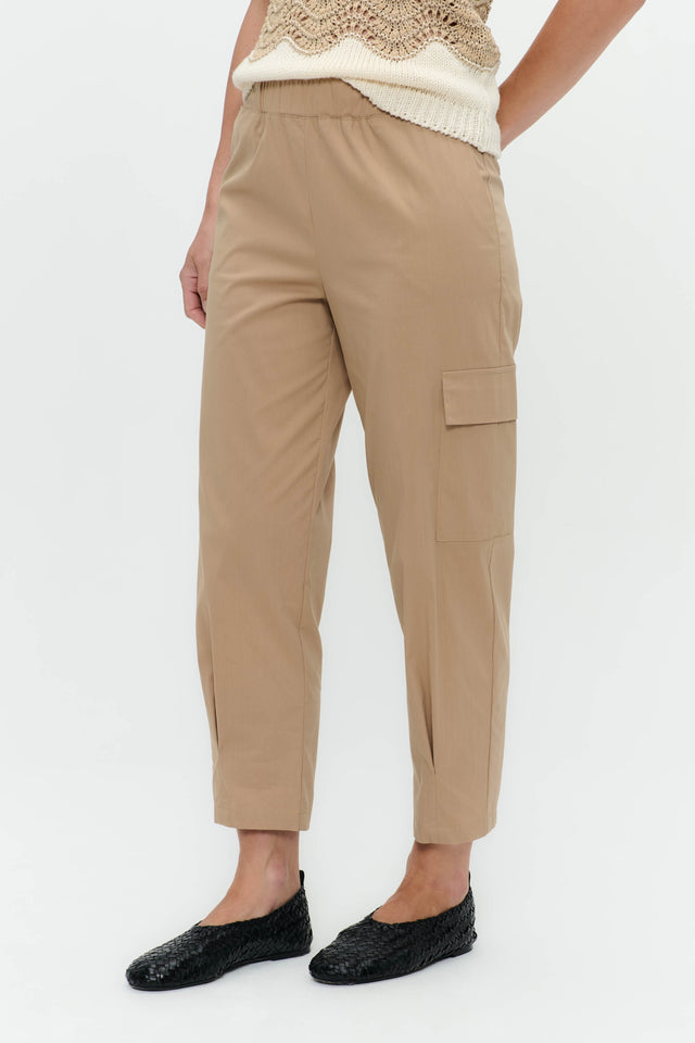Ubino cotton poplin pants | Beige