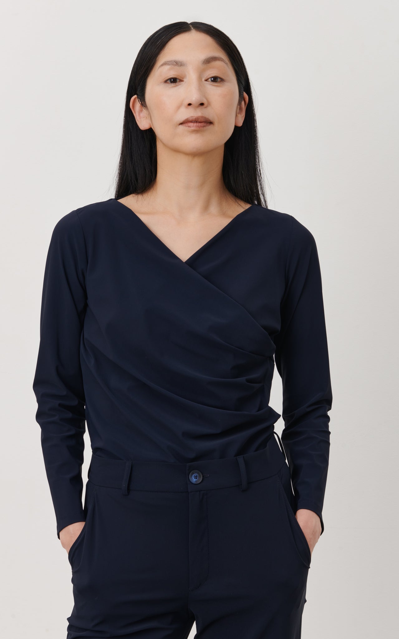 Alise Blouse Technical Jersey | Blue