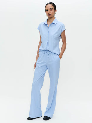 Wilma blouse technical jersey | Mid Blue