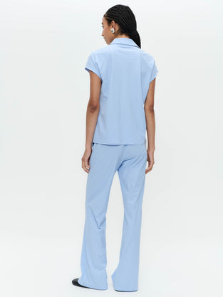 Wilma blouse technical jersey | Mid Blue