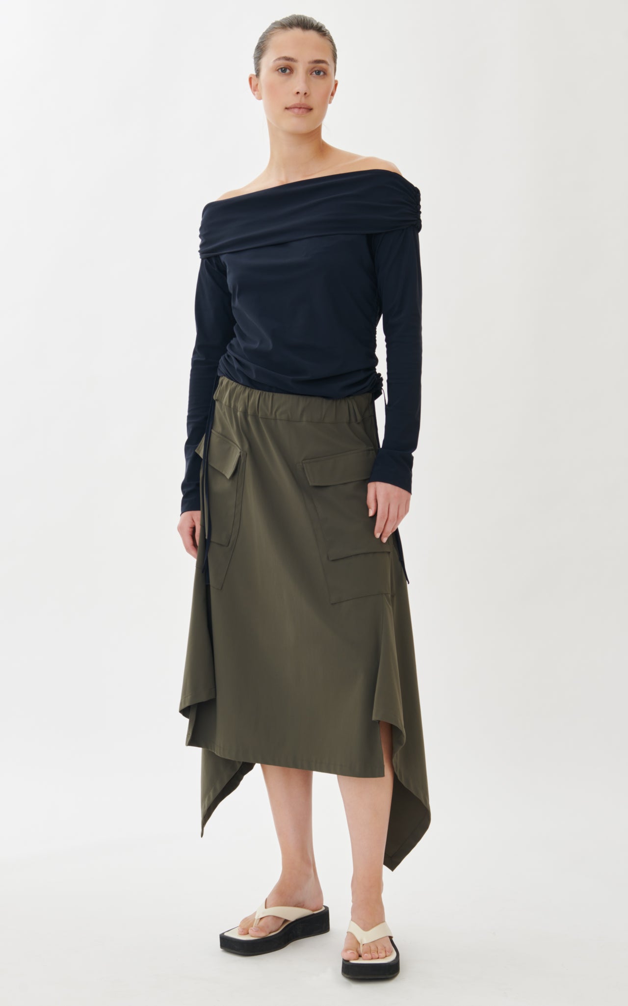Yanna Skirt Technical Jersey | Army