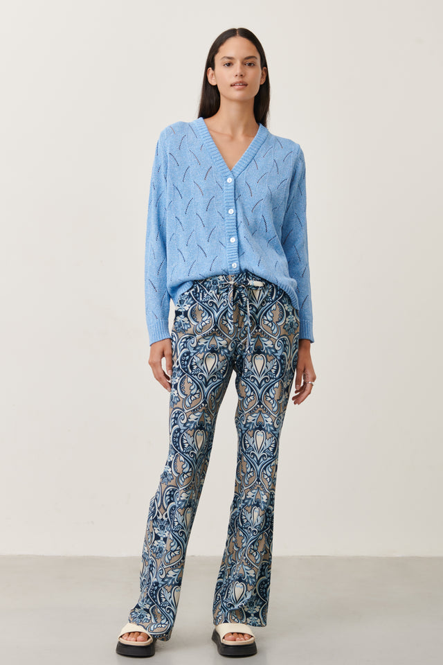 Carola Pants Technical Jersey | Multi Blue