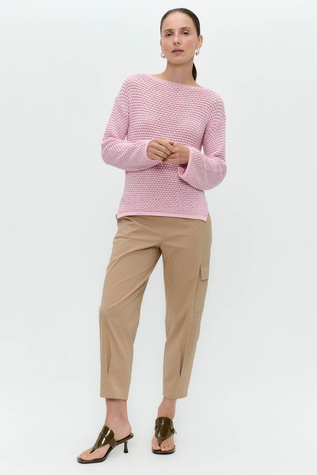 Cotton viscose blend pullover 9050 | Rose