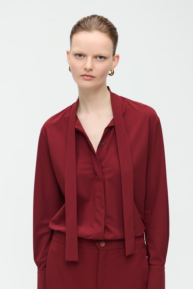 Magda Blouse Technical Jersey | Amaranto