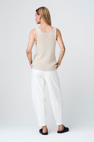 Fagiolo pants soft Punto Milano jersay | Panna